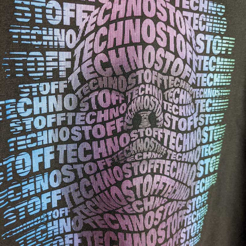 Faceless Techno und Raver T-Shirt von Technostoff Details in schwarz